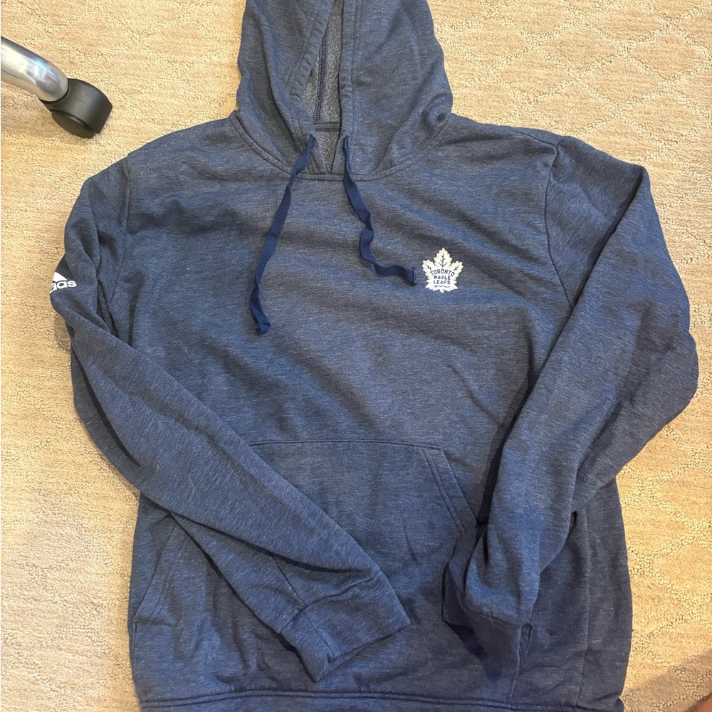 Adidas Navy Blue Men's Maple Leafs Hoodie